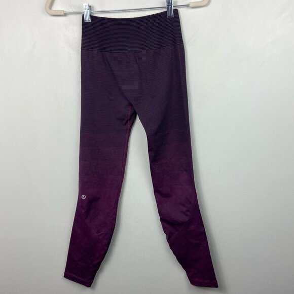 Lululemon Ebb to Train Tights High Rise Burgundy Size 6 Yoga Leggings Running - Picture 5 of 9